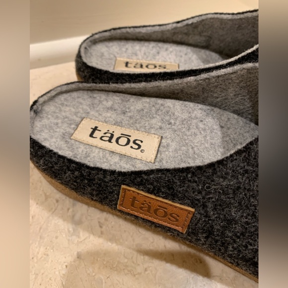 TAOS WOOLERY Women's MULE dark Gray CLOGS Cork Wool EU 41 US 10-10.5 Slip On - Picture 4 of 5